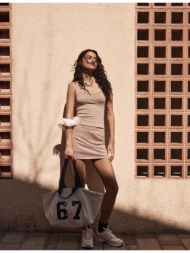 stradivarius πλεκτό τοπ με λαιμόκοψη halter 0-428 l