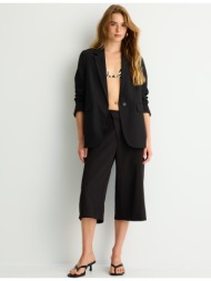 stradivarius σακάκι regular fit μαύρο xl