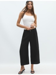 stradivarius ρουστίκ παντελόνι culotte μαύρο 34