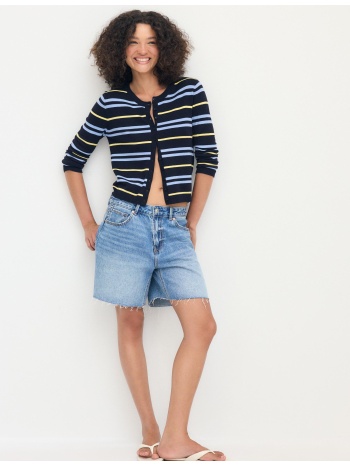 stradivarius πλεκτή ζακέτα navy blue m