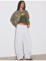 stradivarius παντελόνι jogger barrel γκρι μελανζέ xs