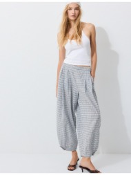 stradivarius χυτό παντελόνι barrel σιέλ xl