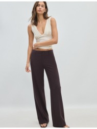 stradivarius παντελόνι slim fit σε ίσια γραμμή σκούρο μωβ 34