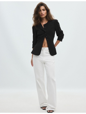 stradivarius σακάκι peplum μαύρο s