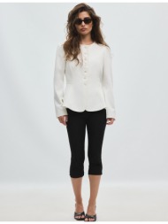 stradivarius σακάκι peplum εκρού xs