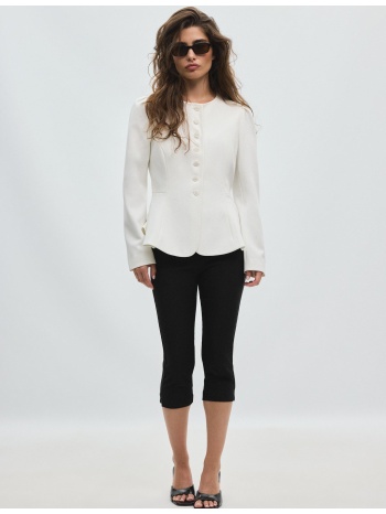 stradivarius σακάκι peplum εκρού xs