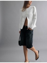 stradivarius σακάκι peplum εκρού xs