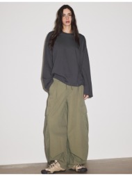 stradivarius μπλούζα boxy με μακρύ μανίκι 0-252 l