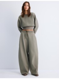 stradivarius κοντό φούτερ με ζώνη 0-456 xl