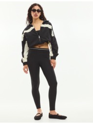 stradivarius oversize αντιανεμικό τζάκετ color block μαύρο s