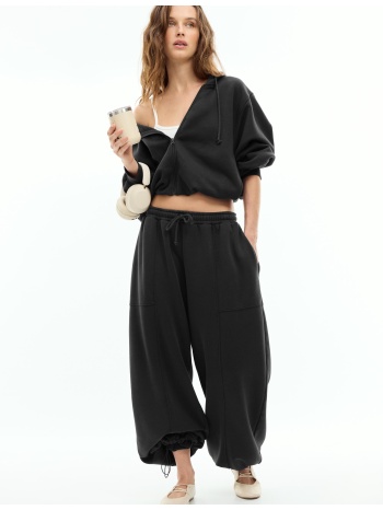 stradivarius παντελόνι jogger barrel από φούτερ με στόπερ