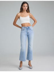 stradivarius d78 cropped τζιν καμπάνα μπλε ντένιμ 36