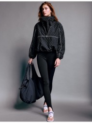 stradivarius τεχνικό αντιανεμικό τζάκετ με πουά διαφανο xs