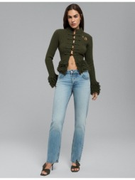stradivarius τζιν παντελόνι straight slim fit μπλε μεσαίας απόχρωσης 44