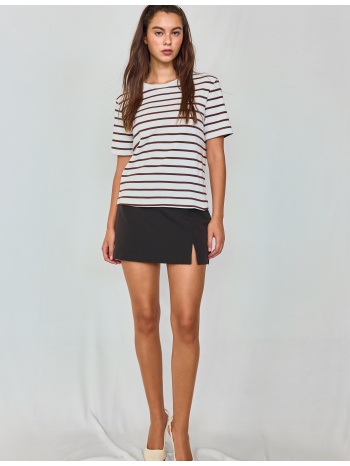 stradivarius b01 βασική μπλούζα regular fit heavy weight