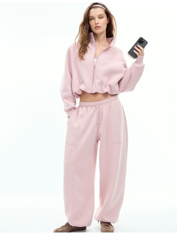 stradivarius παντελόνι jogger barrel από φούτερ με stoppers