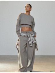 stradivarius jogger παντελόνι σε γραμμή barrel με φαρδύ μπαντζάκι 0-456 s