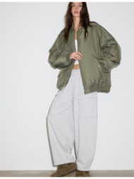 stradivarius oversize τζάκετ χακί s