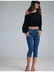 stradivarius τζιν παντελόνι κάπρι μπλε overdye 32