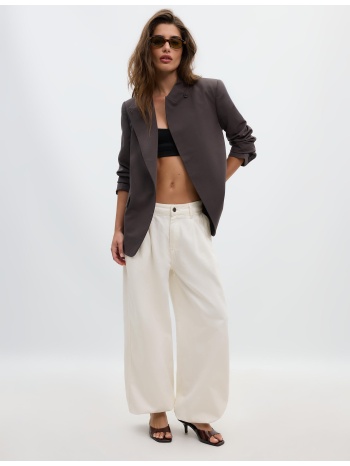 stradivarius ασύμμετρο σακάκι regular καφέ xs