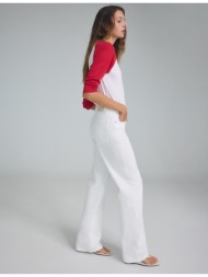 stradivarius d92 τζιν παντελόνι straight wide λευκό 42