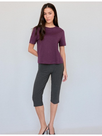 stradivarius b01 βασική μπλούζα regular fit heavy weight