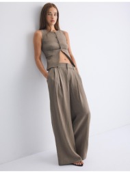 stradivarius ρυθμιζόμενο παντελόνι super wide ρουστίκ 0-456 42