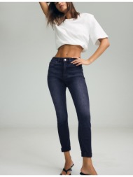 stradivarius d07 ψηλόμεσο τζιν παντελόνι skinny μπλε overdye 42