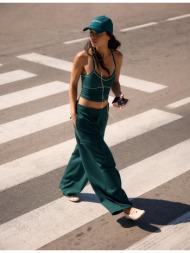 stradivarius cargo παντελόνι jogger χακί xl