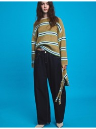 stradivarius πλεκτό πουλόβερ με μαντίλι 0-541 s