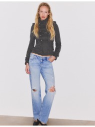 stradivarius παλτό με κουμπιά μεσαίο γκρι l