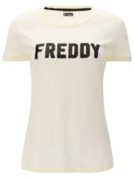 μπλούζα κοντομάνικη freddy με λογότυπο από παγιέτες f0wclt1-w72 γυναικείο