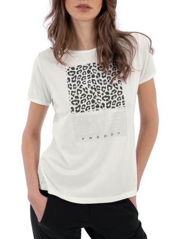 μπλούζα κοντομάνικη freddy leopard print s0wslt3-w69 σε προσφορά
