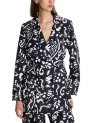 σακάκι ale με abstract print 8921493-black γυναικείο