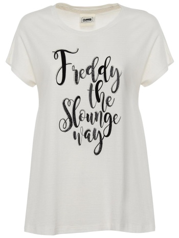 μπλούζα κοντομάνικη freddy με τύπωμα f7-slo-wt83l03n00-w720 σε προσφορά