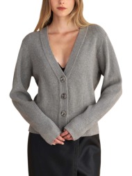 ζακέτα attrattivo μονόχρωμη με κουμπιά 9p22854-grey γυναικείο