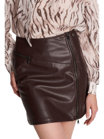 φούστα ale μίνι δερματίνη 8921739-brown γυναικείο σε προσφορά