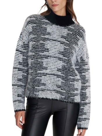 μπλούζα μακρυμάνικη ale πλεκτή με ασπρόμαυρο σχέδιο σε προσφορά