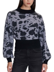 μπλούζα μακρυμάνικη ale πλεκτή δίτονη 8p22928-multicolor γυναικείο