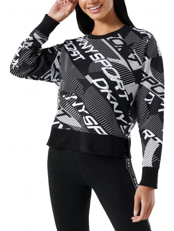 μπλούζα μακρυμάνικη dkny sport logo printed dp1t8075-blk/wht σε προσφορά