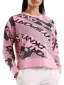 μπλούζα μακρυμάνικη dkny sport logo printed dp1t8075-bublegum