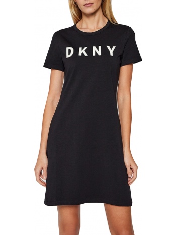 φόρεμα dkny logo tee κοντομάνικο dd0an421-blk