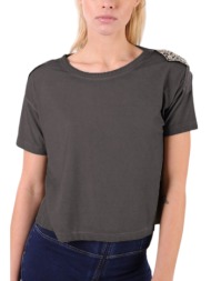 μπλούζα κοντομάνικη freddy με μεταλλικές λεπτομέρειες s9wtwt3-ncd- γυναικείο