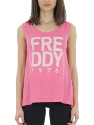 μπλούζα αμάνικη freddy με glitter s7wcst2-p210 γυναικείο