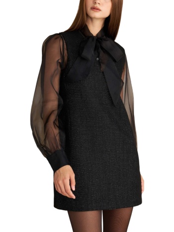 φόρεμα attrattivo μονόχρωμο με ασημί κλωστή 9922225-black σε προσφορά