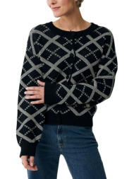 ζακέτα mexx with argyle pattern mf006609143w-deep black γυναικείο
