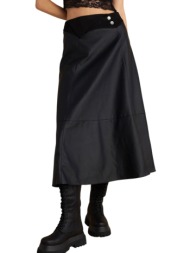 φούστα attrattivo μίντι δερματίνη 9921527-black γυναικείο