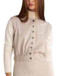 γιλέκο attrattivo με κουμπιά 9922255-beige γυναικείο