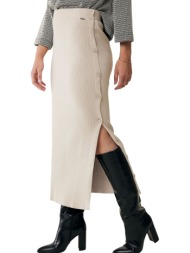φούστα mexx with buttons and slit mf007401443w-sand γυναικείο