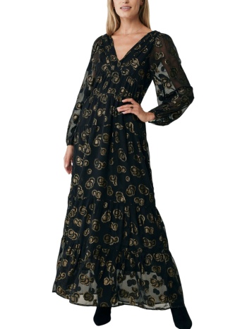 φόρεμα mexx with puff sleeve and v-neck ge0636036w-black σε προσφορά